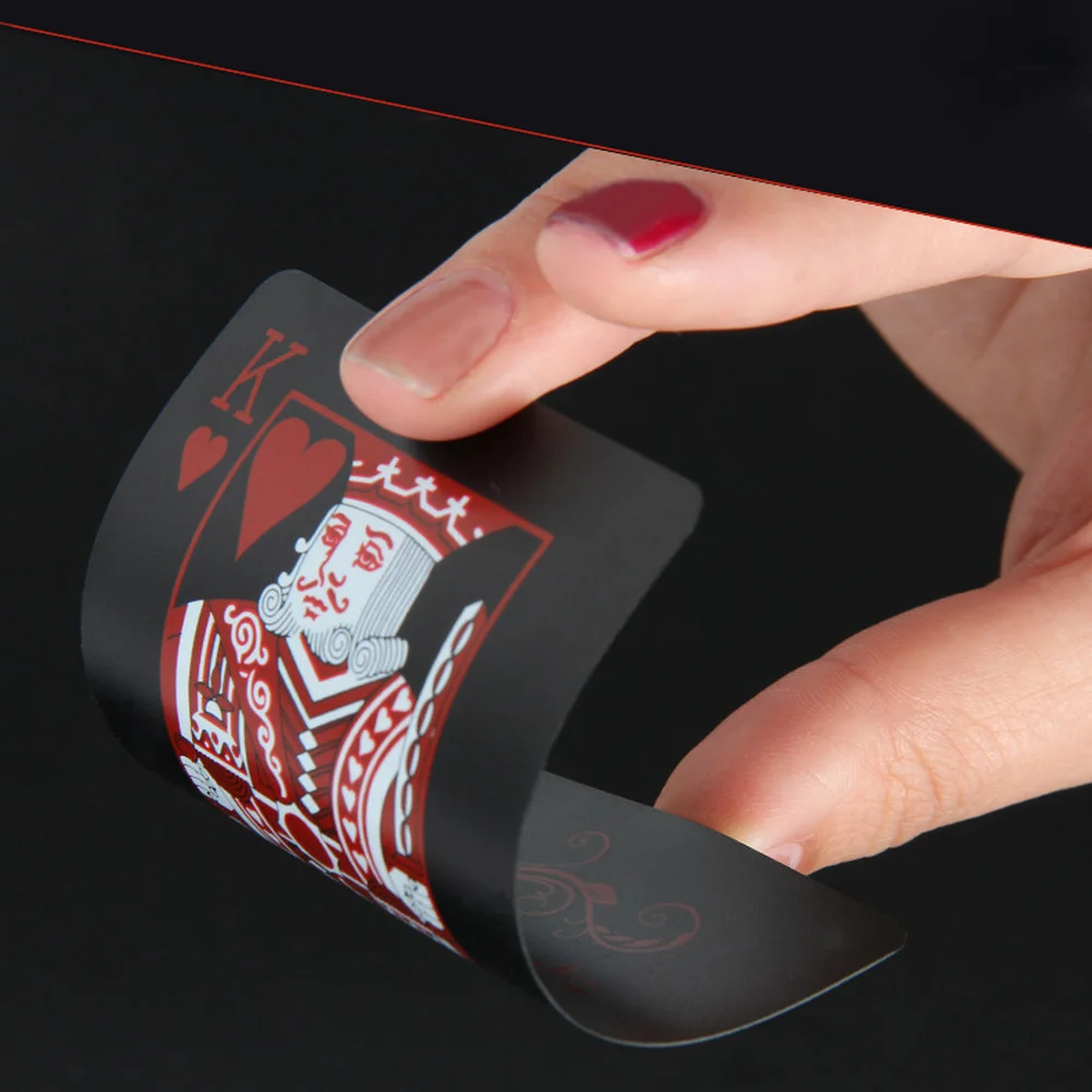 Gift Poker Golden Playing Cards Set Waterproof Plastic Black Color Card Classic Magic Tricks Tool Games | Спорт и развлечения