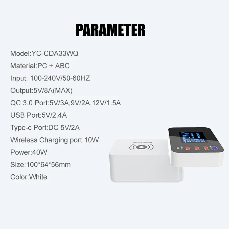 QC 3,0 USB беспроводное быстрое зарядное устройство для iPhone 8 Plus X Xs XR MAX iPad samsung S6 S7 Edge S8 S9 Plus быстрое зарядное устройство зарядная станция