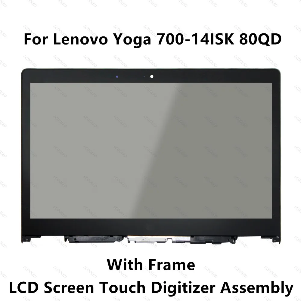 

14'' Full IPS LCD Display Panel Touch Digitizer Glass Screen Assembly with Bezel /Frame For Lenovo YOGA 3 14 Yoga 700-14ISK 80QD