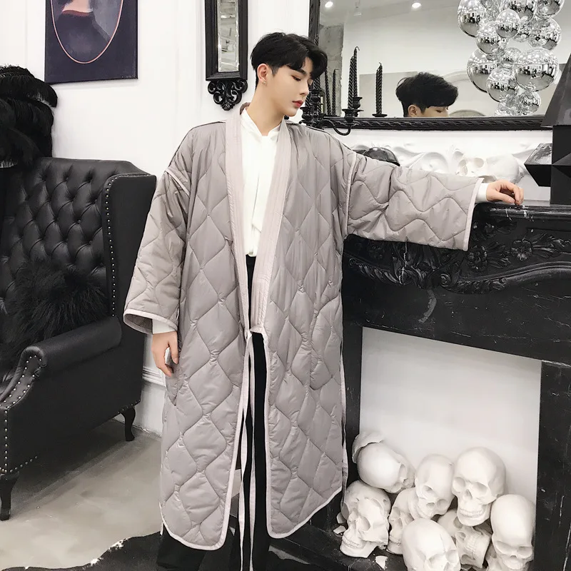 Мужская теплая хлопковая куртка без воротника Zogaa длинная парка зима 2019|Мужские