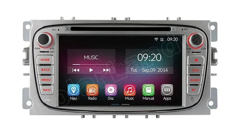 

2 din for Android 4.4 car DVD player GPS radio AM WIFI 7 inch Quad core for Ford Mondeo Focus 2 S-max 2007 2008 2009 2011 2013
