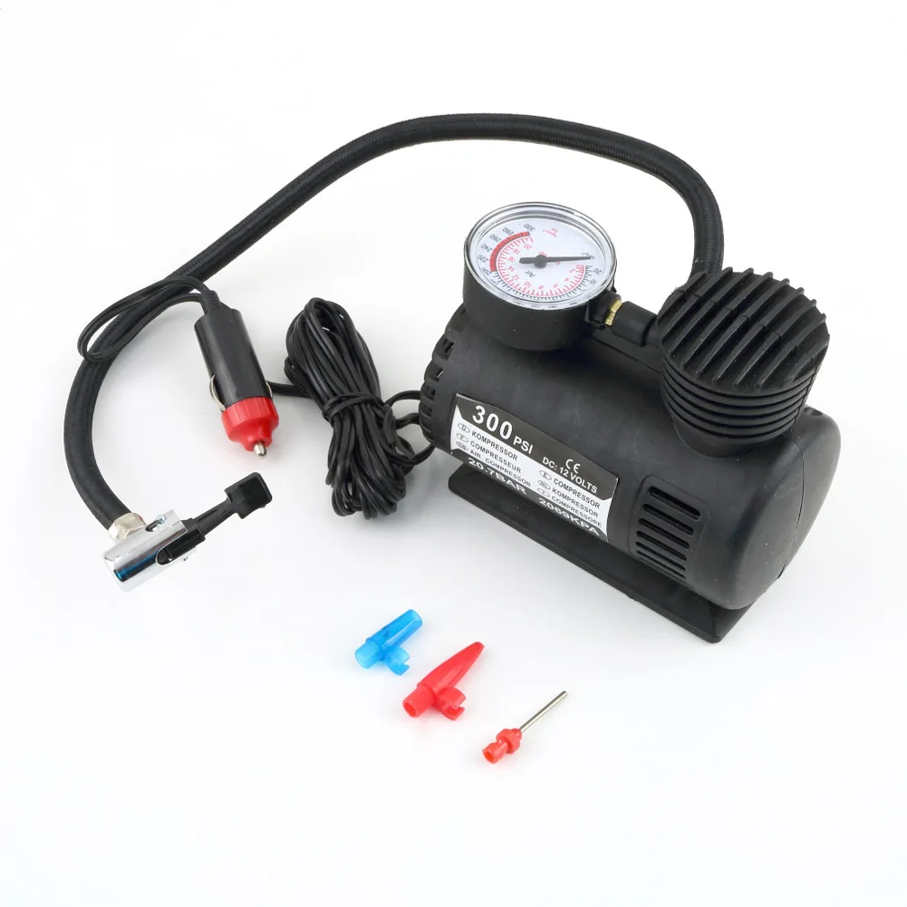 

Hot Portable 12V Auto Tire Infaltor Pump 300 PSI Car Electric Air Compressor X66