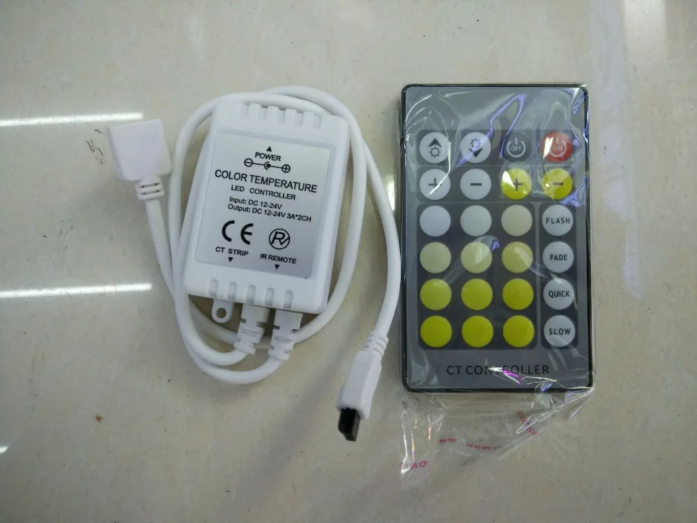 Новое поступление 1x 24Key DC12V ИК-пульт дистанционного управления CW и WW двойной цвет