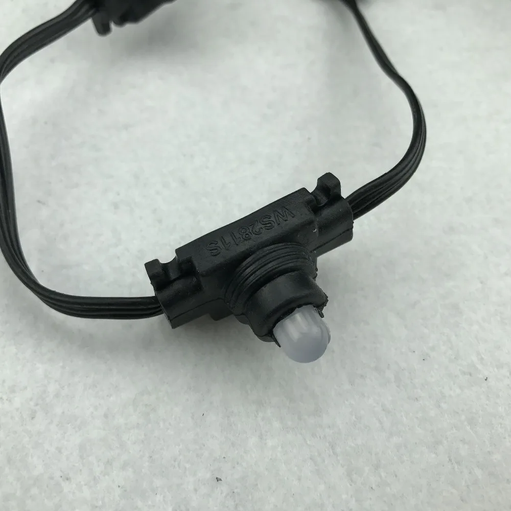100 узлов DC12V WS2811 Светодиодный пиксельный модуль Весь черный провод Номинал IP66 шт.