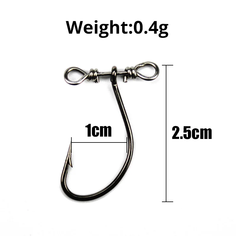 Amlucas 10pcs/lot Crank Hook High Carbon Steel Fishing 2.5cm 0.4g Jig Head Sharped Fishhooks for Soft Lure WW1130 | Спорт и