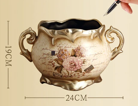 Винтажная ваза ручной работы из смолы с цветочным принтом цветочный горшок двумя