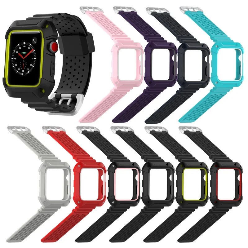 Силиконовый чехол для часов Apple band 42 мм 38 спортивные часы браслет на запястье