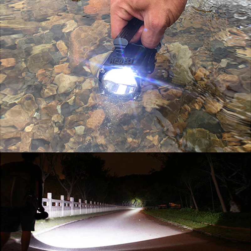 100 М Подводная Работа torch light мощный светодио дный фонарик перезаряжаемые Дайвинг