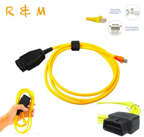 Esys enet кабели для bmw ENET Ethernet к OBD2 интерфейсный кабель данных ESYS 3.23.4 V50.3 E sys Для BMW