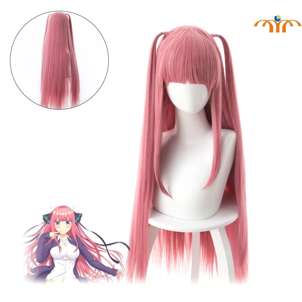Kintuplets Gotoubun No Hanayome Nakano Miku женские парики с челки термостойкие синтетические для