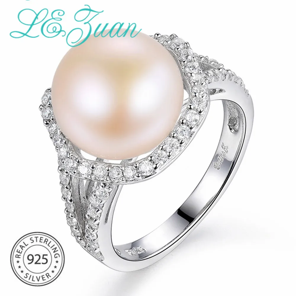 Кольцо из серебра 925 пробы с жемчугом 9 10 мм|gift gifts|gift christmasgift jewelry |