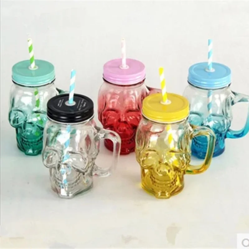 500 мл стакан с двойным стеклом для пива чашка черепом градиентный цвет