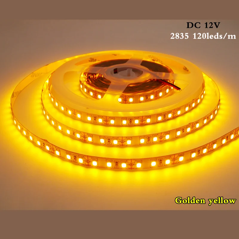 Гибкая светодиодная лента 5 м 2835 SMD DC12V 120 светодиодов/м без водонепроницаемости IP20