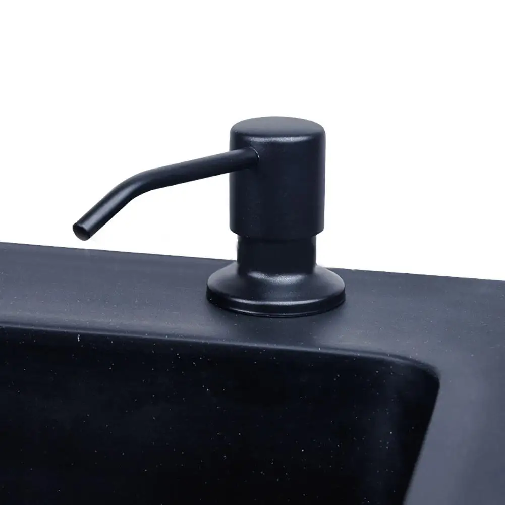 Нержавеющая сталь дозатор для жидкого мыла Кухня Раковина Диспенсер рук черный