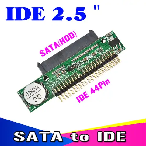 Адаптер Kebidu Sata-IDE 2,5 Sata мама до 2,5 дюйма IDE папа 44 pin порт 133 Гбит/с Поддержка ATA 100 HDD CD DVD