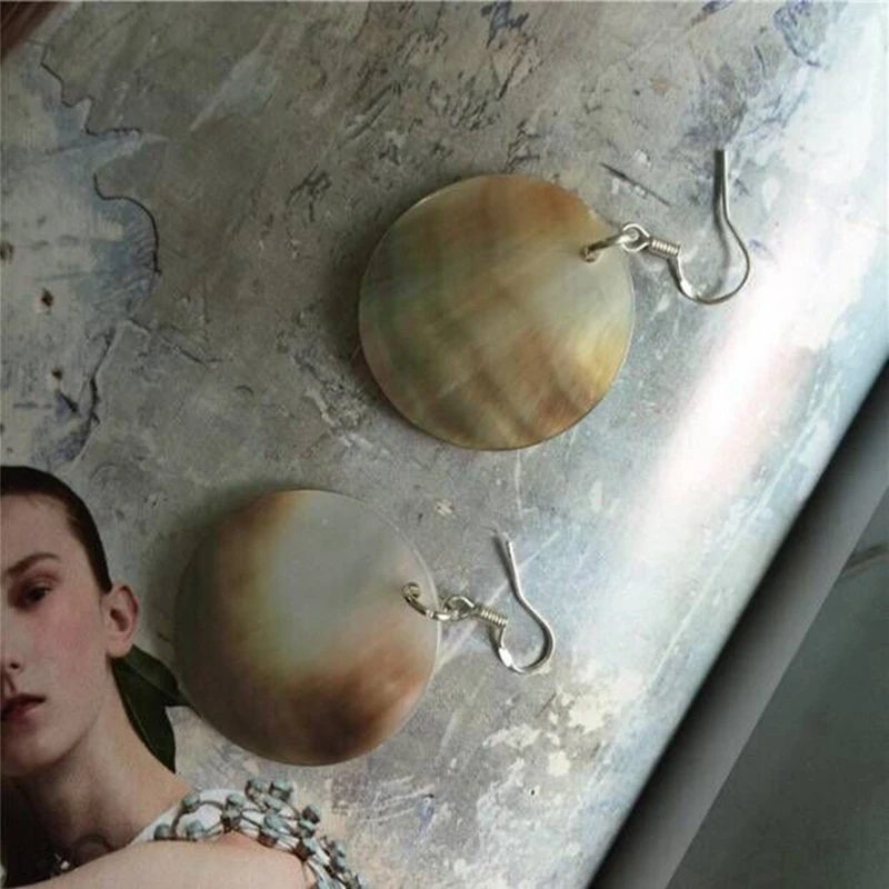 12 пар/лот ручной работы 30 мм натуральный черный корпус круглый Форма S925 застежки