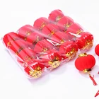 30 шт.лот, маленькие флокированные красные фонарики, Свадебный декор, подарок, сделай сам, ремесло, милые китайские пластиковые весенние праздничные латерные украшения