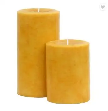 

Wholesale Yellow Pillar Candle For Church ,100% wax Scented Pillar Candles