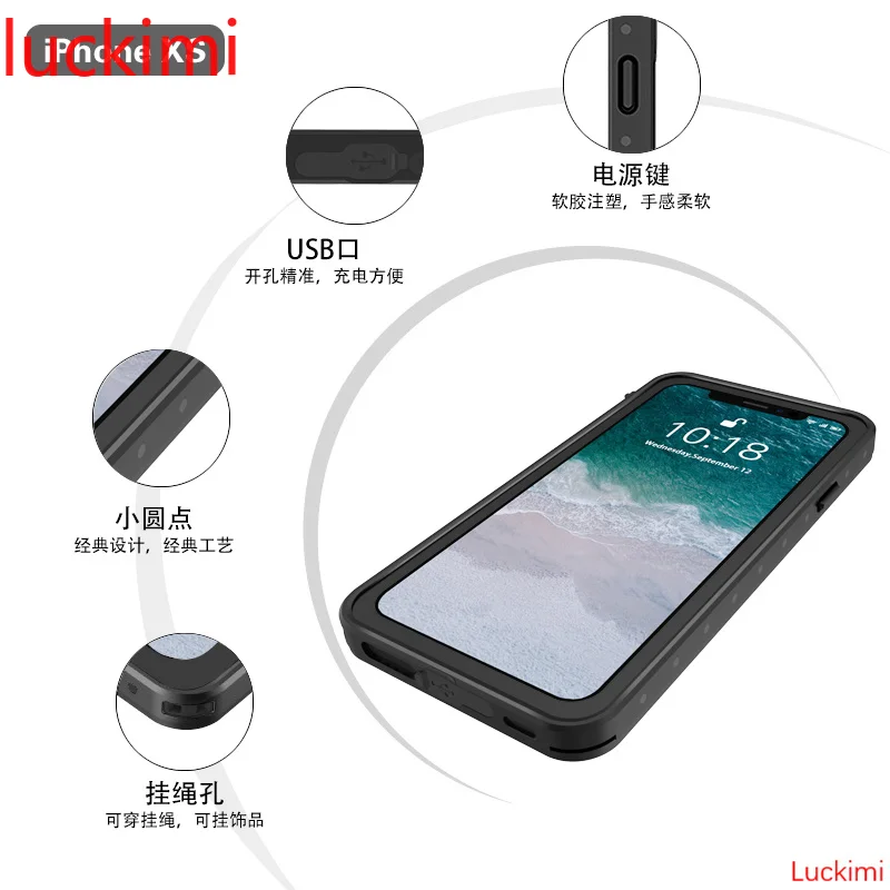 For iPhone XS IP68 Diving Waterproof Professional Swimming Anti Shook Under Water |