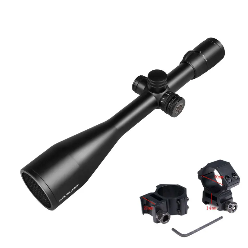 WESTHUNTER WT-R 5-25X56SFIR прицел длинный глаз рельеф широкое поле зрения оптические прицелы с подсветкой сетка ударопрочный телескопические прицелы - Цвет: low 20mm mount