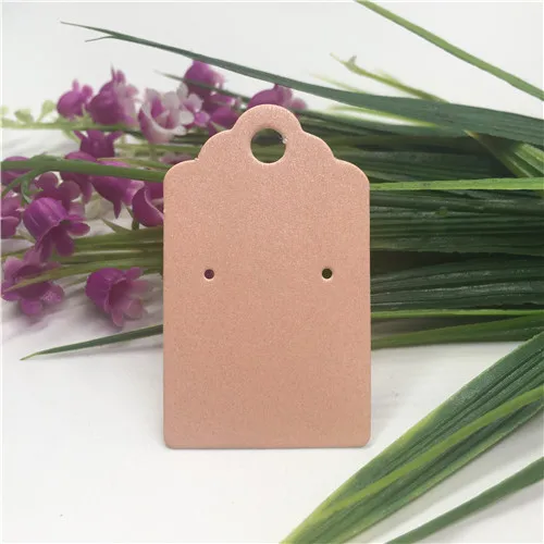Pink 50 шт./лот 5*3 см бумажные серьги карты ручной работы с любовью красочные серьги карты Висячие ювелирные изделия дисплей карты - Цвет: Pink