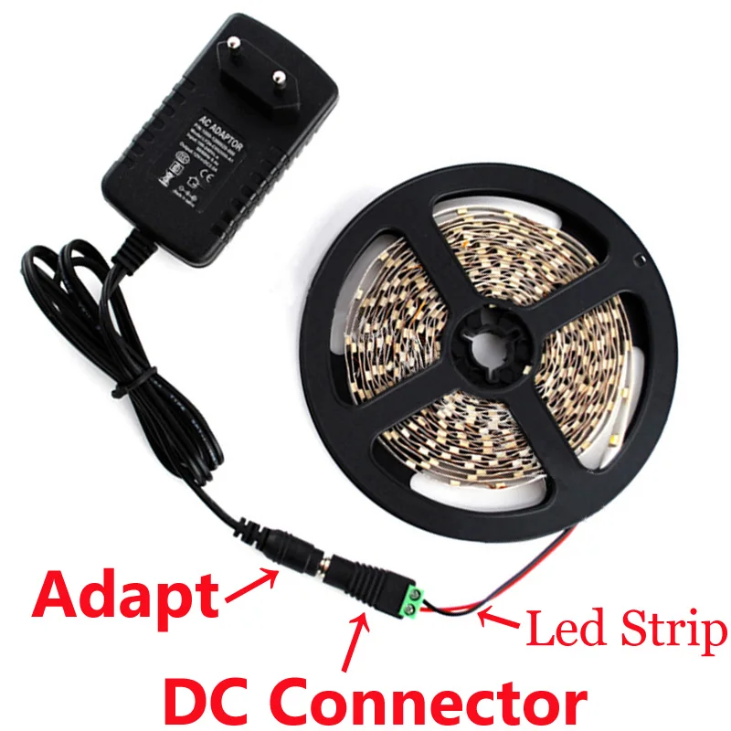 Светодиодные ленты света 60 светодиодный s/M Fiexble Гибкая диода лента DC 12 V 1 м 2 3 4 5 SMD