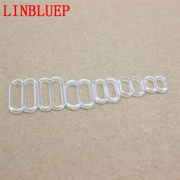 100 Pcs100Pcs Прозрачный Пластиковый Регулируемый бюстгальтер ремень SliderFor нижнее