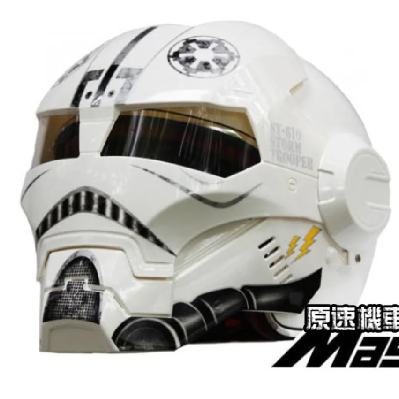 Шлем мотоциклетный с открытым лицом белый|ironman motorcycle helmet|face helmetmotorcycle helmet |