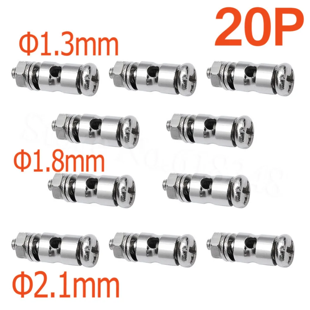 20 шт. разъемы Pushrod ограничители тяг D2.1mm D1.8mm D1.3mm запасная часть радиоуправляемого