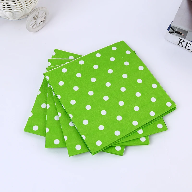 Бумажные салфетки Zilue в горошек 20 цветов|ornament supplies|dinner napkinsnapkins dot |