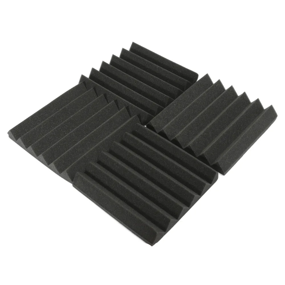1 шт 30x30x5 см полиуретановая пена звукоизоляция черная пена акустическая обработка Звукопоглощающая губка для контроля шума