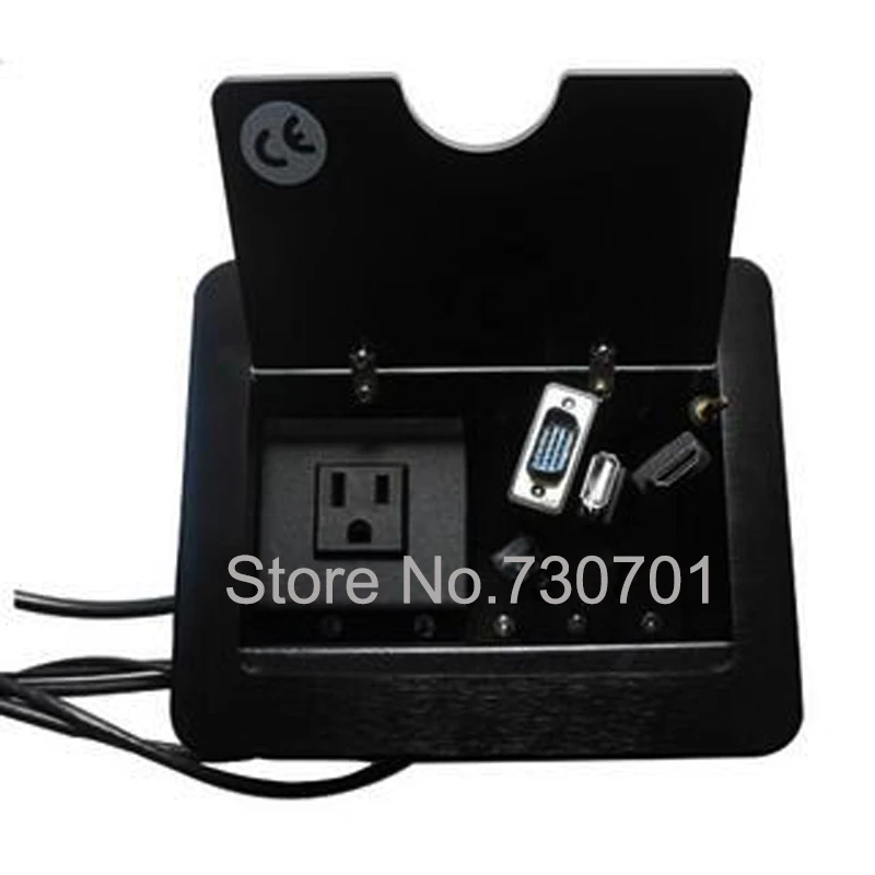 Серебристый/черный кабель Cubby розетка с США питания и кабели для Мексики Канада VGA