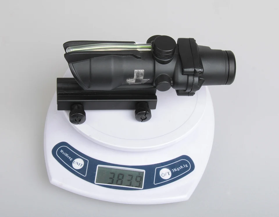 ACOG тактический страйкбол Спорт 4x32 охотничий страйкбол красный точечный Тактический зритель голографический волоконно-оптический Коллиматорный прицел