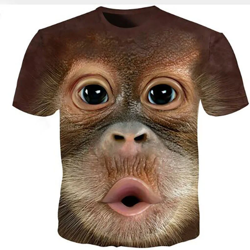 Футболка для мужчин и женщин 3D принт с животными футболка забавной обезьянкой