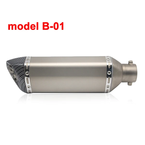 Alconstar 51 мм Универсальный Akrapovic выхлопной мотоцикл Escape Moto модифицированный для грязи велосипед ямы GY6 скутер Yoshimura глушитель - Цвет: Model B-01