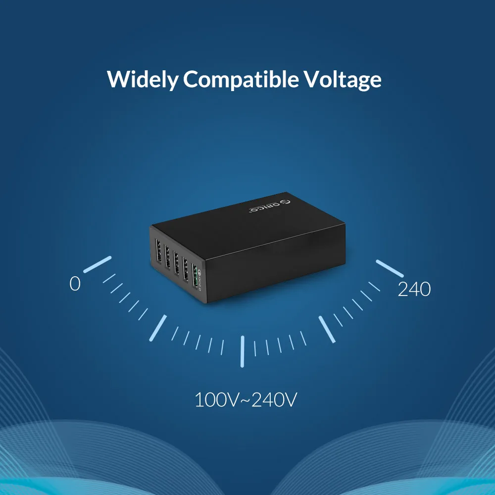 Настольное зарядное устройство ORICO QC 2 0 с 4 USB-портами максимальный выход 50 Вт 5 в А