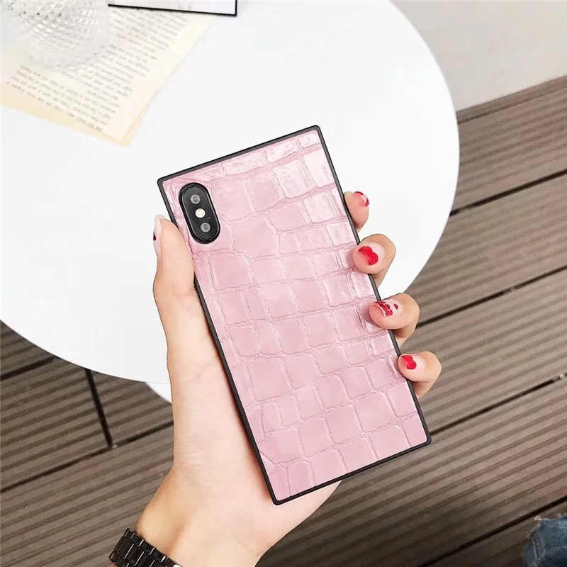 Чехол из крокодиловой кожи для iPhone X 6 S 7 8 Plus чехол телефона Роскошный Мягкий