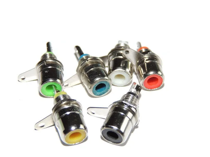 

100 pcs metal Female Amplifier RCA Jack Chassis Mount connector