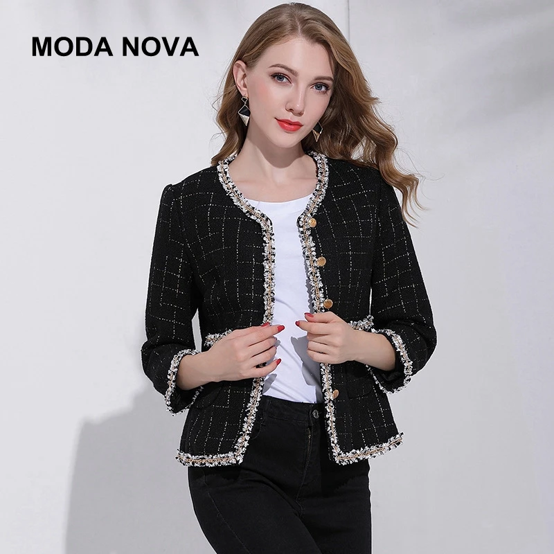 MODA NOVA дизайнерское элегантное короткое шерстяное пальто для женщин винтажное