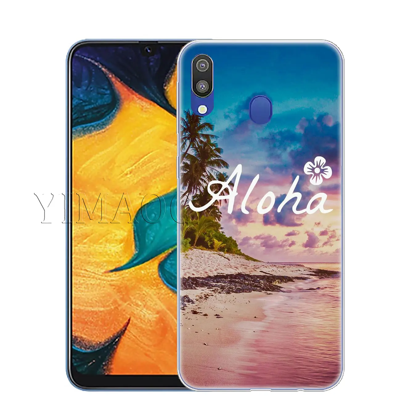YIMAOC Beach Aloha Tree Summer Soft Silicone Case for Samsung Galaxy A70 A60 A50 A40 A30 A20 A10 M10 M20 M30 M40 A20E Cover | Мобильные