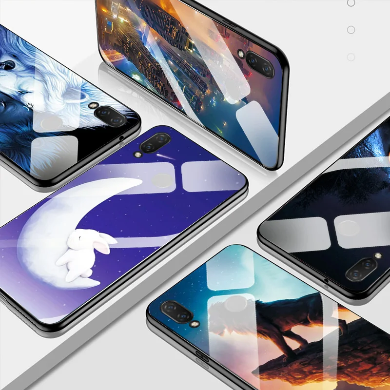 Чехол для телефона из закаленного стекла huawei Honor 8X задняя крышка Honor8X 8 X Классные