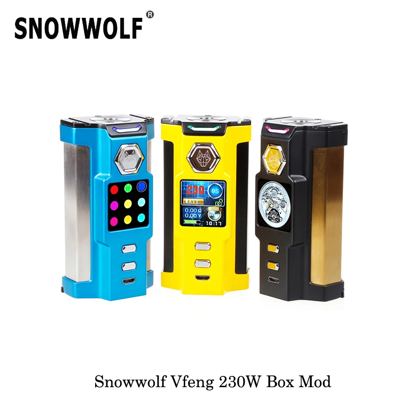 230 Вт оригинальные электронные сигареты Sigelei Snowwolf Vfeng Starter Kit Box Mod 510 Threading 2017