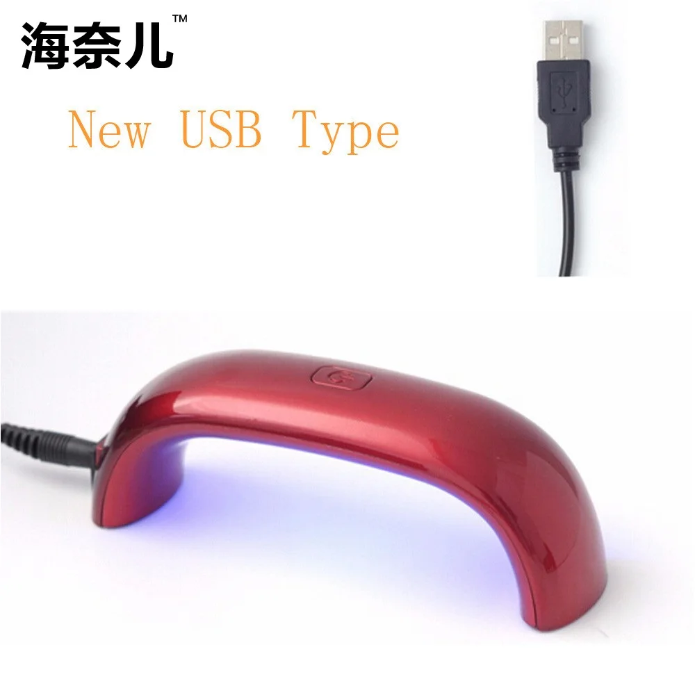 Прямая поставка 9 Вт Мини USB СВЕТОДИОДНАЯ УФ лампа Сушилка для ногтей
