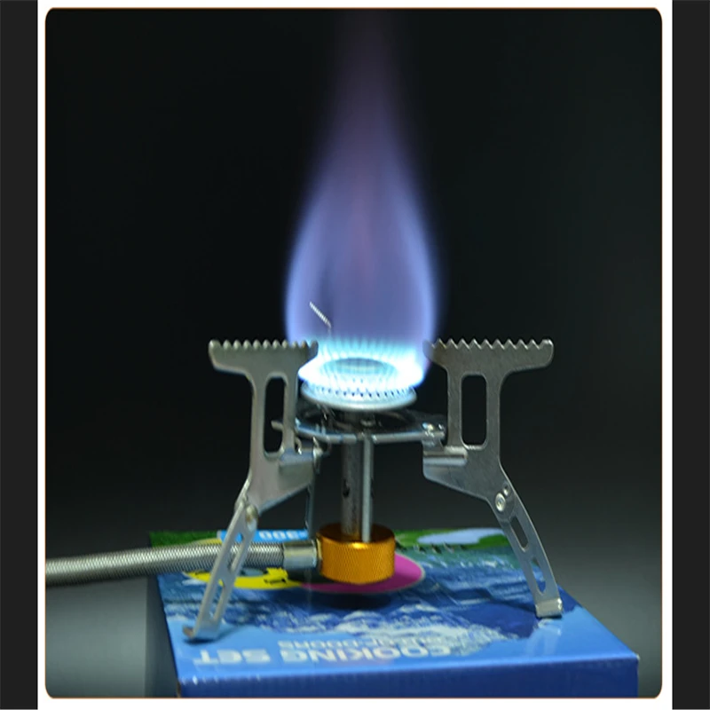 Высокомощная уличная газовая плита горелка для кемпинга складная электрическая