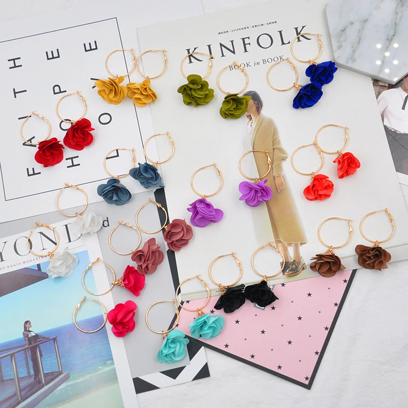 Богемные женские серьги ручной работы из золотого сплава с бахромой и большим