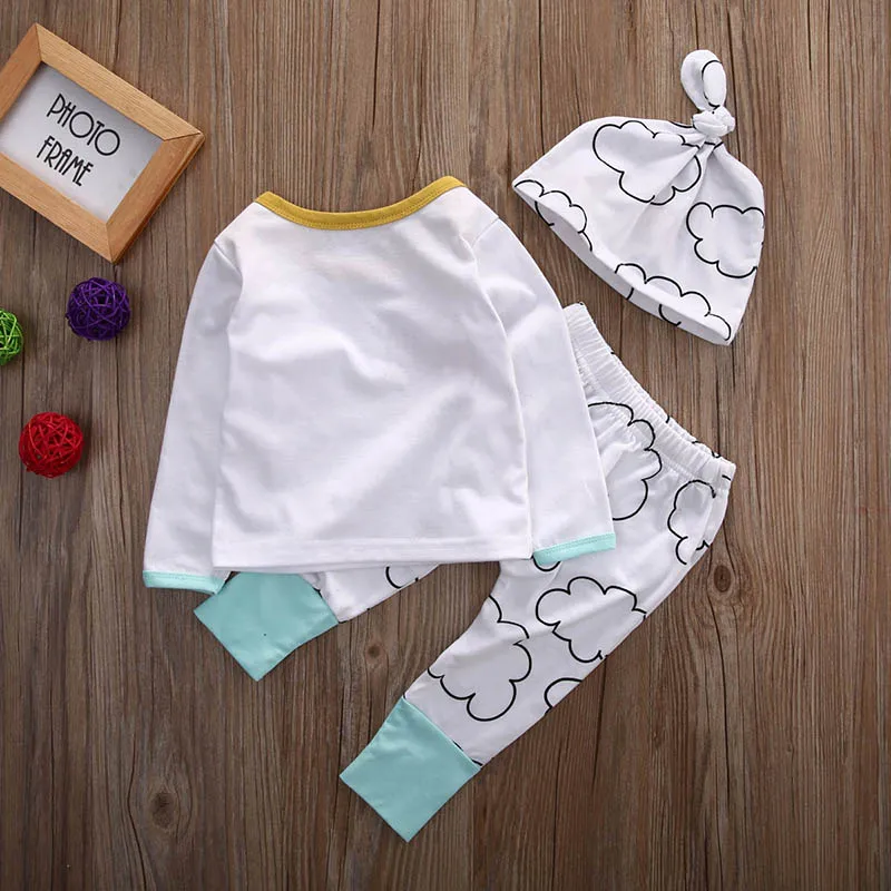 2016 Осенняя стильная одежда для младенцев комплекты одежды малышей хлопковый