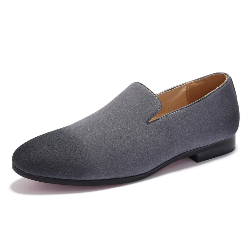 Slip On Shoes Men Black 2019 Moccasins Solid Soft Mens Casual Loafers Large Sizes Fashion Breathable Blue Suede | Обувь