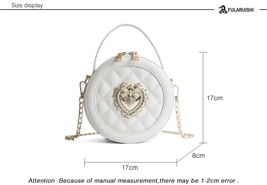 Fularuishi Summer Female Women Messenger Bag Korean Edition Fashion Small Round Bag Mini Bag Circular Shoulder Bag