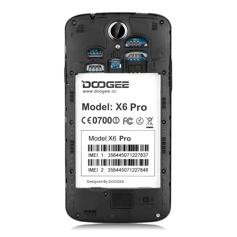 Doogee X6 Pro Android 5.1 Смартфон MT6735 Четырехъядерный Мобильный телефон 1280 x 720 пикселей 2ГБ