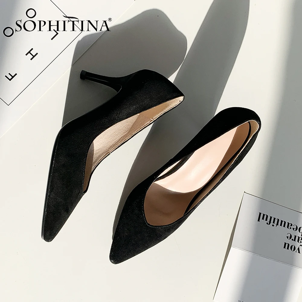 SOPHITINA/высококачественные детские замшевые туфли лодочки пикантные удобные с